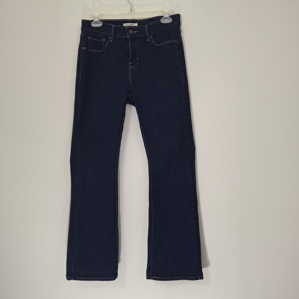 Levi's Women's Dark Blue Curvy Bootcut Jeans, Size 28